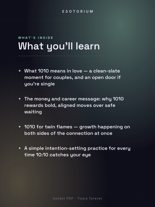 Angel Number 1010 — Meaning in Love, Money & Life — What's inside