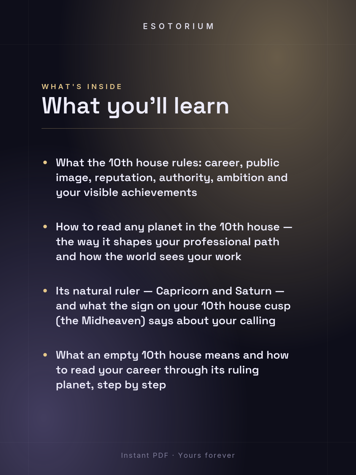 The 10th House in Astrology — Career & Reputation — What's inside