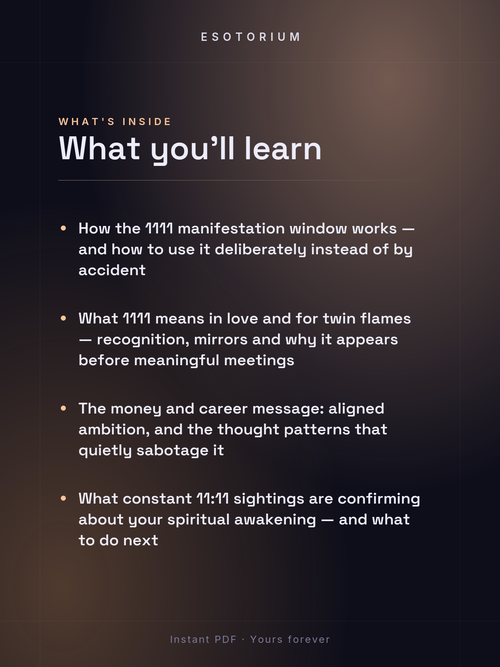 Angel Number 1111 — Meaning in Love, Money & Life — What's inside