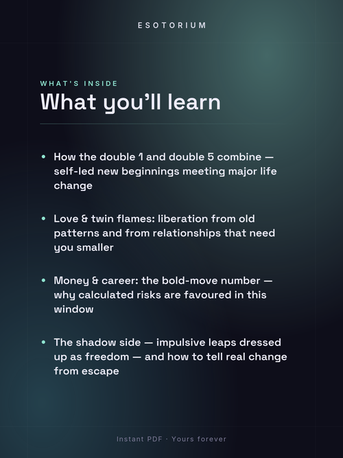 Angel Number 1155 — Meaning in Love, Money & Life — What's inside