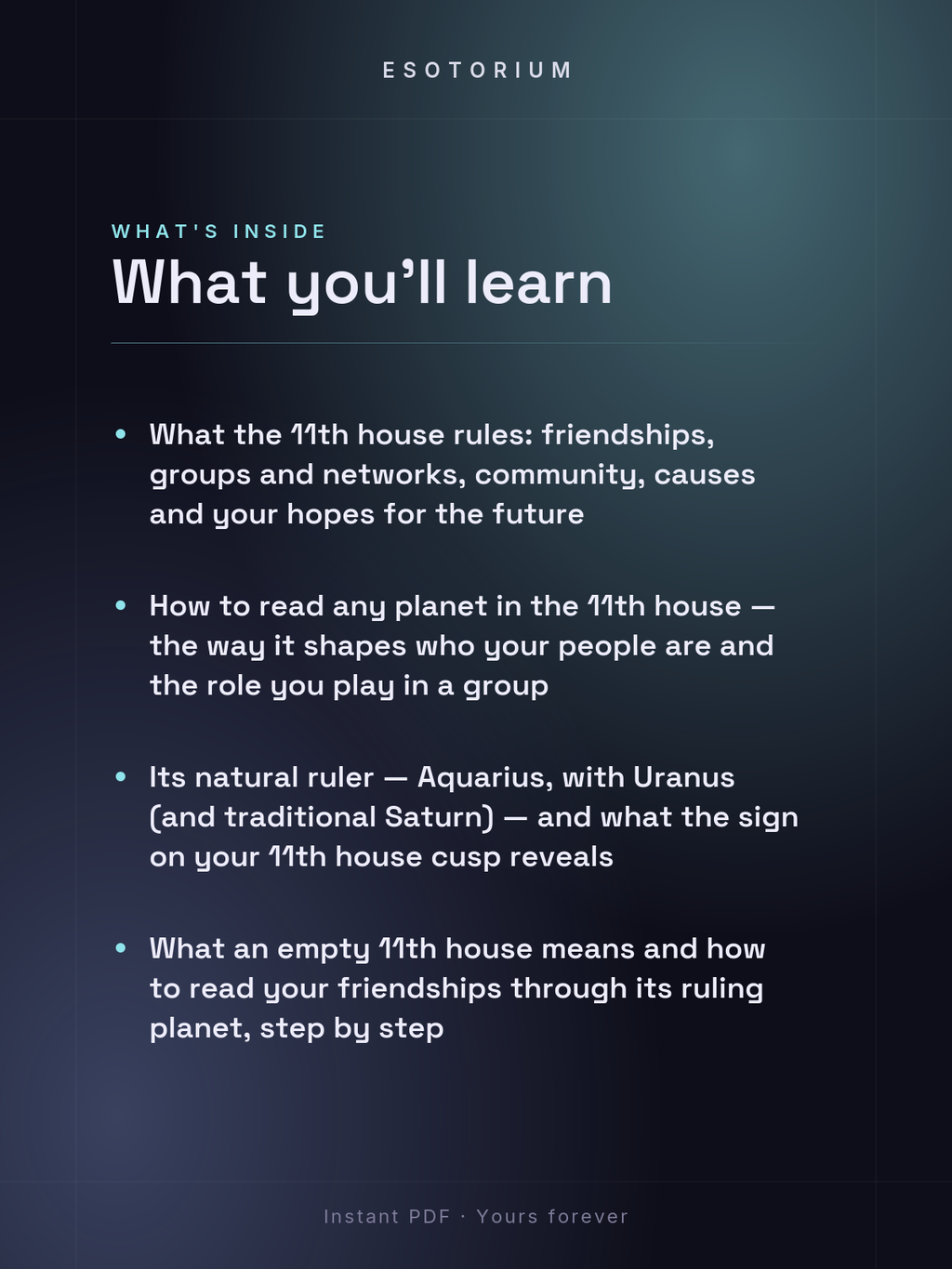 The 11th House in Astrology — Friends & Community — What's inside