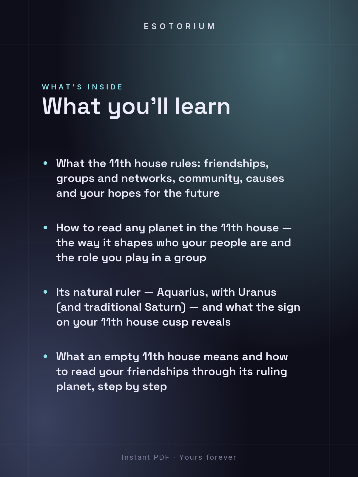 The 11th House in Astrology — Friends & Community — What's inside
