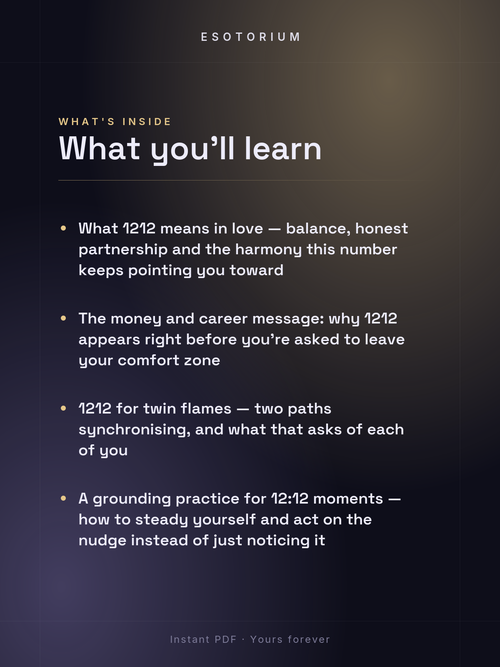 Angel Number 1212 — Meaning in Love, Money & Life — What's inside