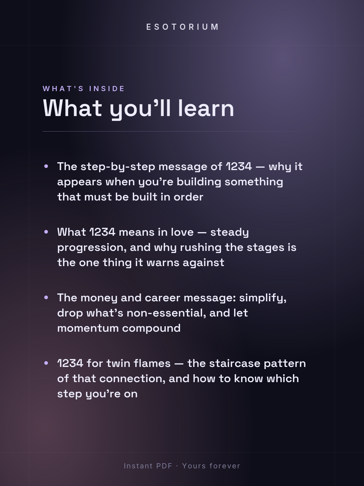 Angel Number 1234 — Meaning in Love, Money & Life — What's inside