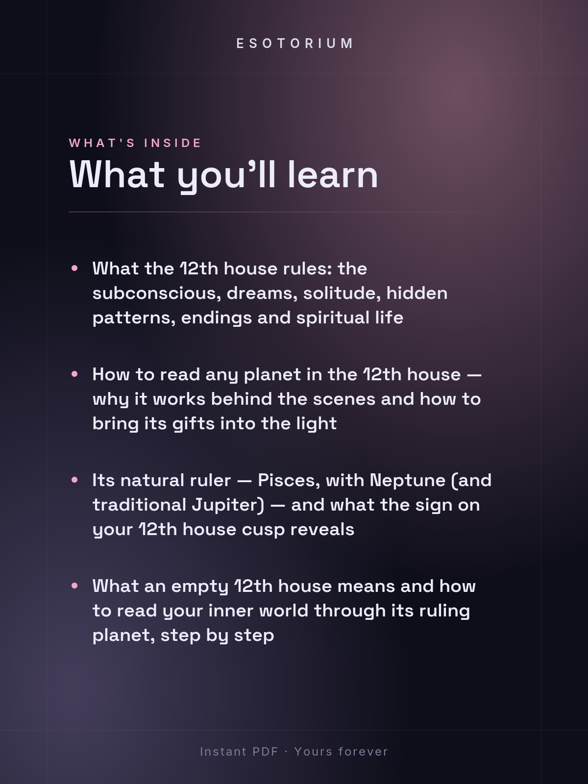 The 12th House in Astrology — Subconscious & Spirituality — What's inside