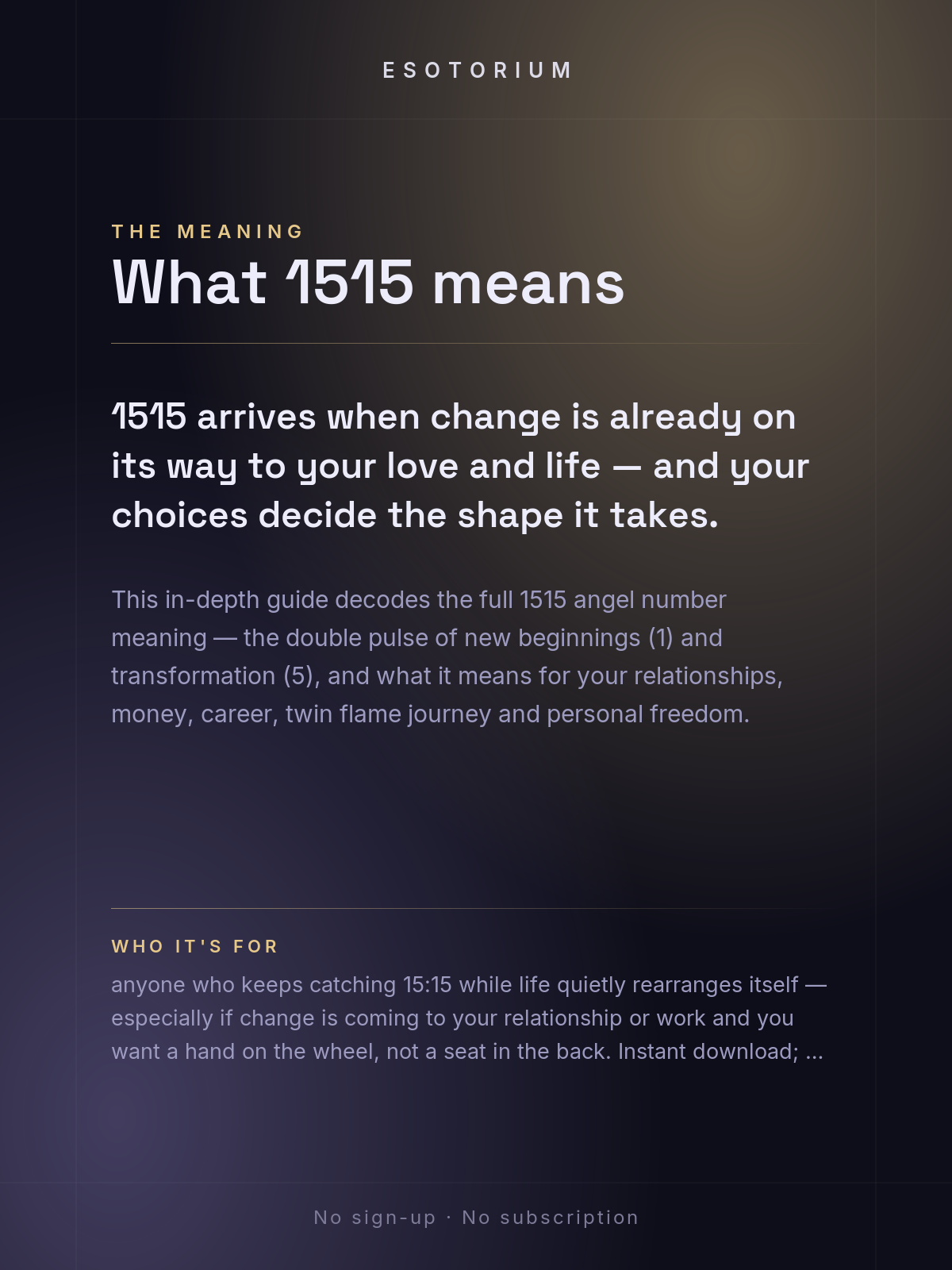 Angel Number 1515 — Meaning in Love, Money & Life — Who it's for