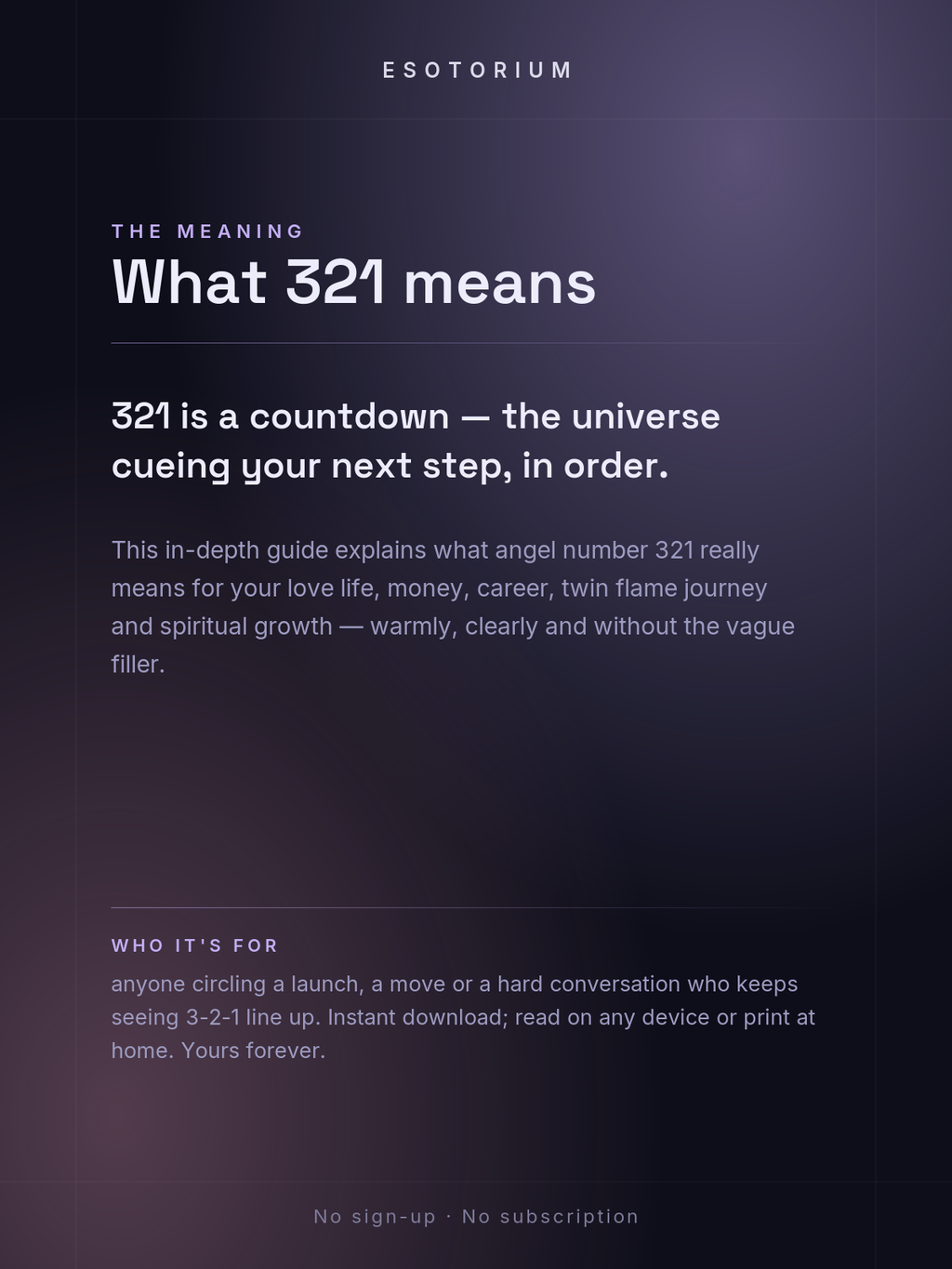 Angel Number 321 — Meaning in Love, Money & Life — Who it's for