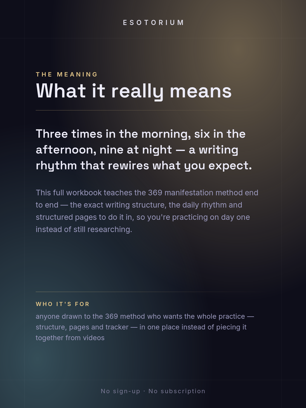 The 369 Manifestation Method — Full Workbook — what it means