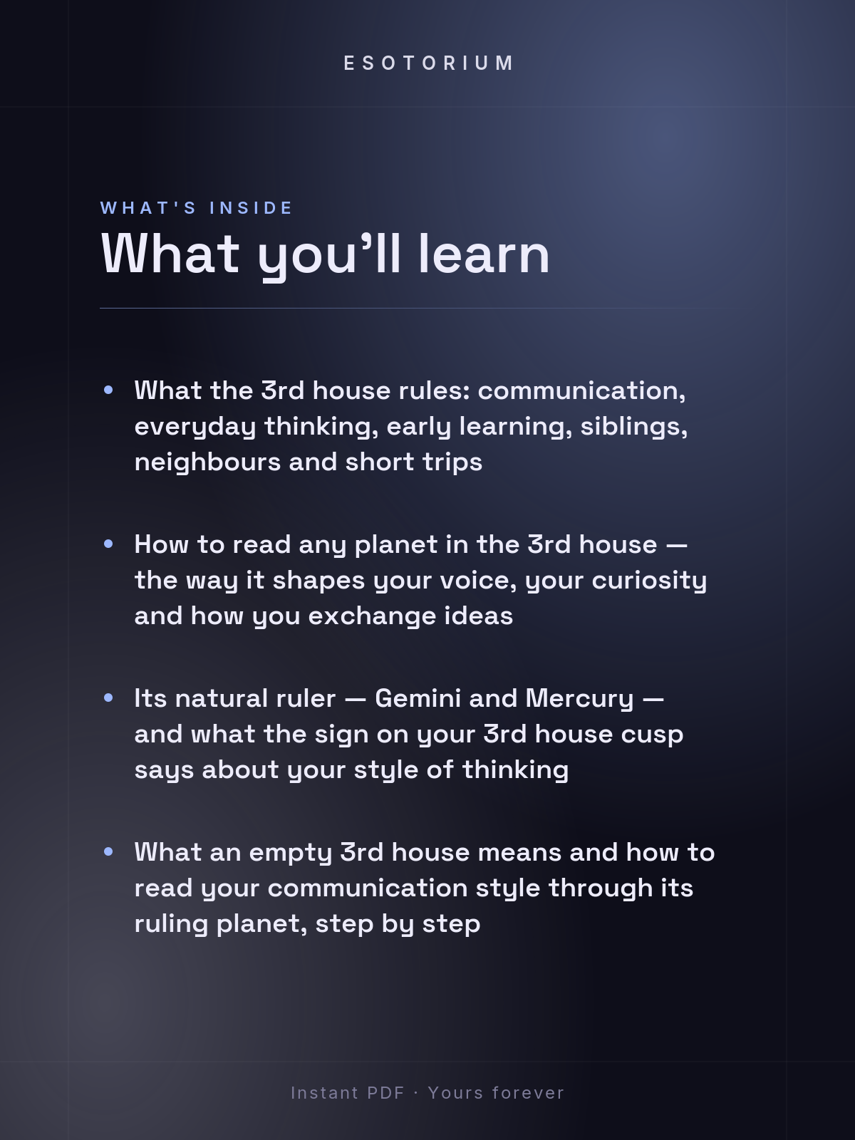 The 3rd House in Astrology — Communication & Siblings — What's inside