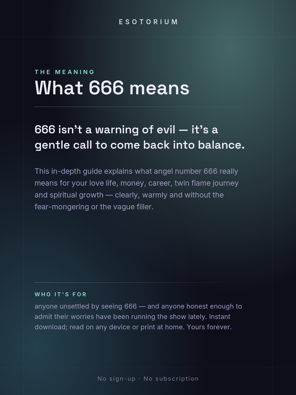 Angel Number 666 — Meaning in Love, Money & Life — Who it's for