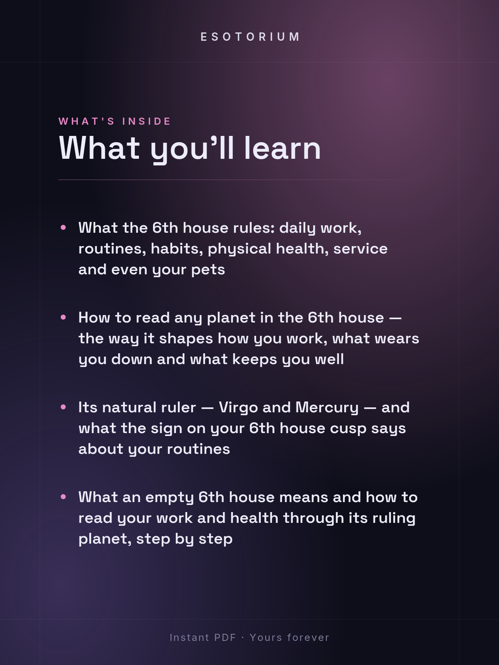 The 6th House in Astrology — Work & Health — What's inside