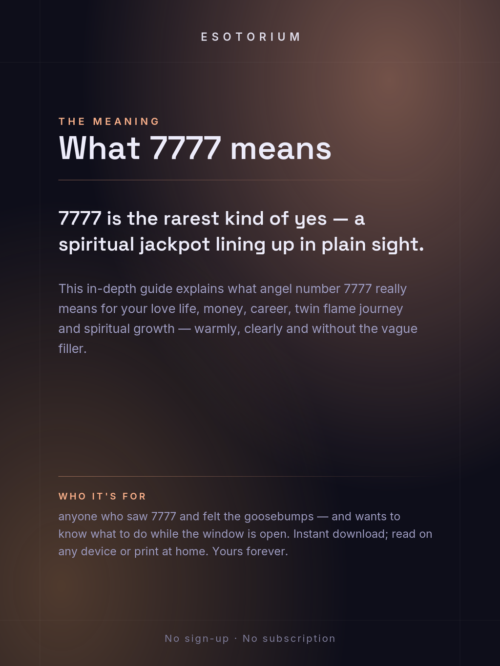 Angel Number 7777 — Meaning in Love, Money & Life — Who it's for
