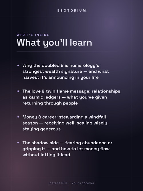 Angel Number 88 — Meaning in Love, Money & Life — What's inside