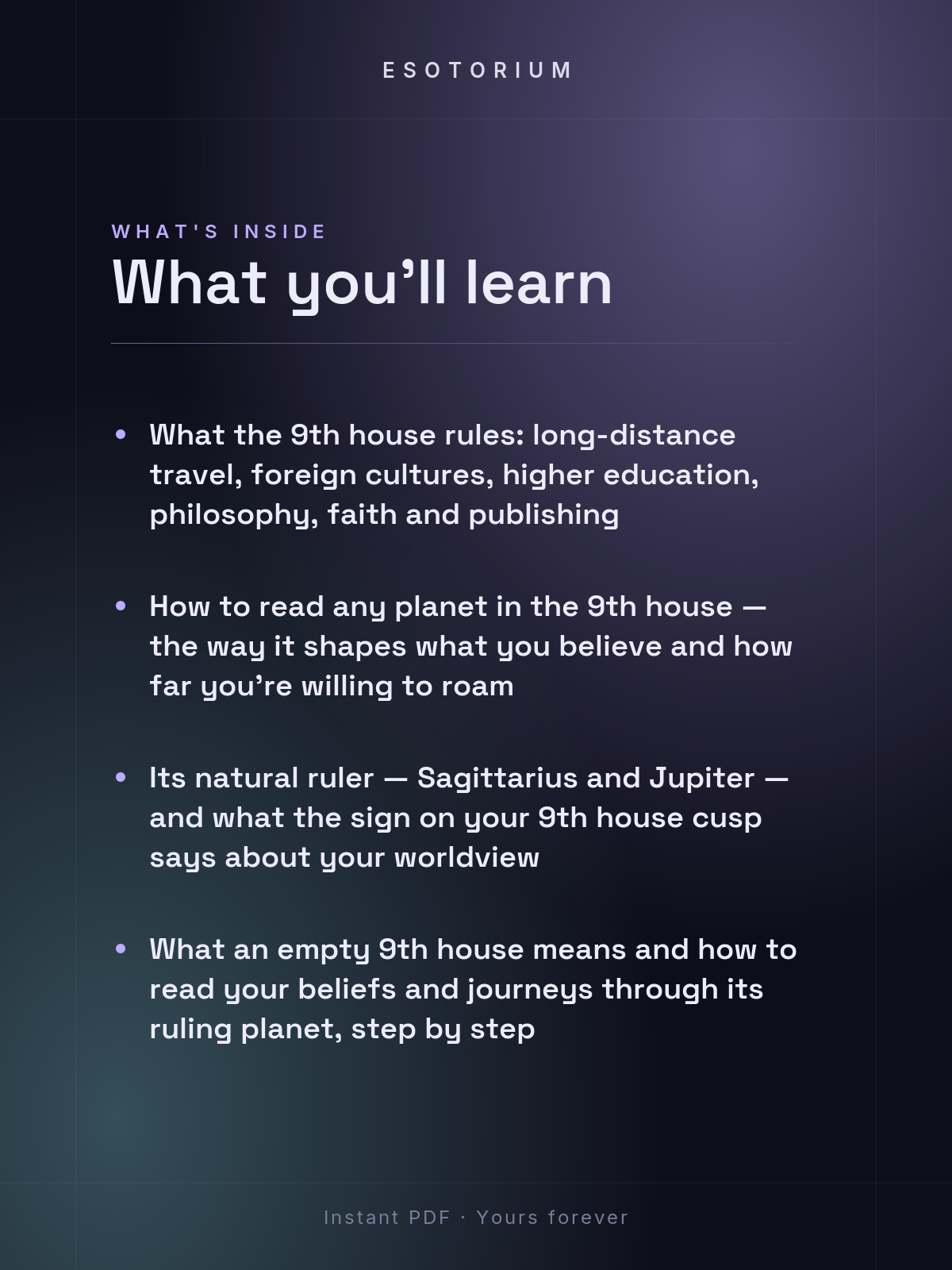 The 9th House in Astrology — Travel & Beliefs — What's inside