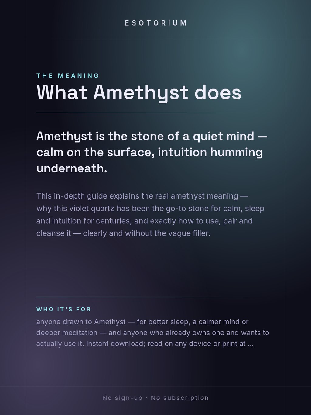 Amethyst — Meaning, Uses & Healing Properties — what it means