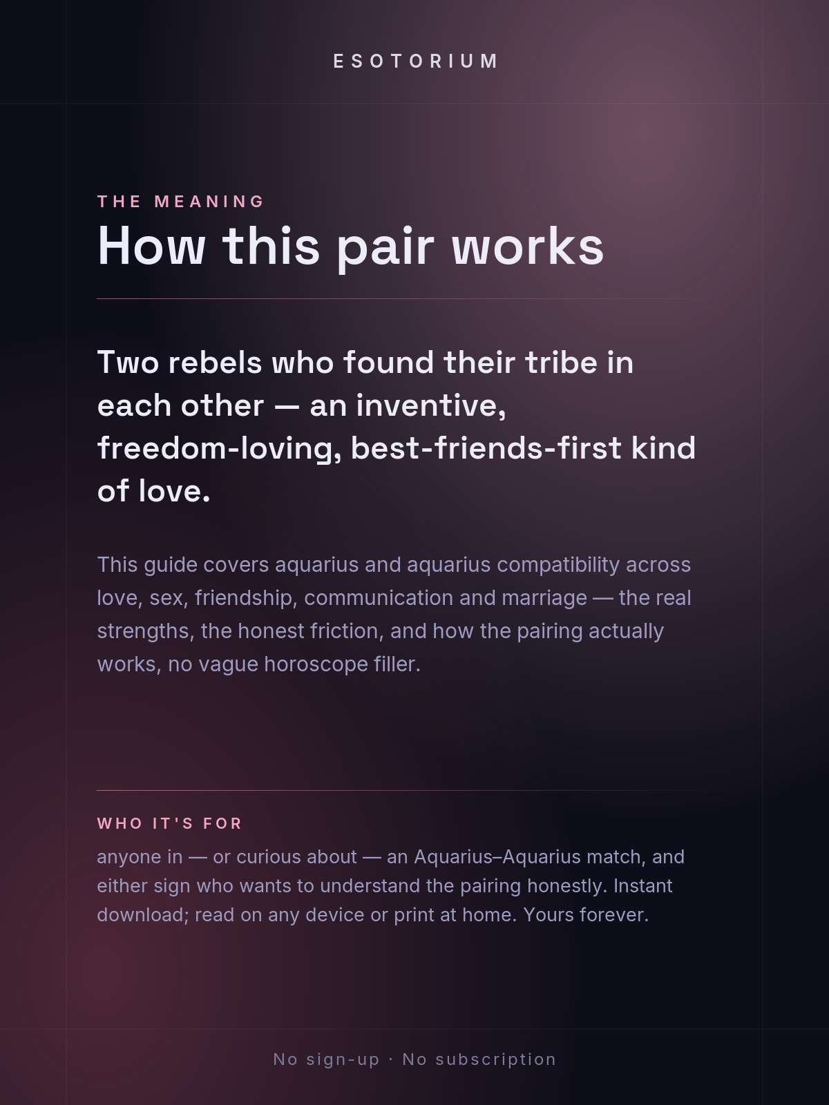 Aquarius and Aquarius Compatibility — Love, Sex & Friendship — What it means
