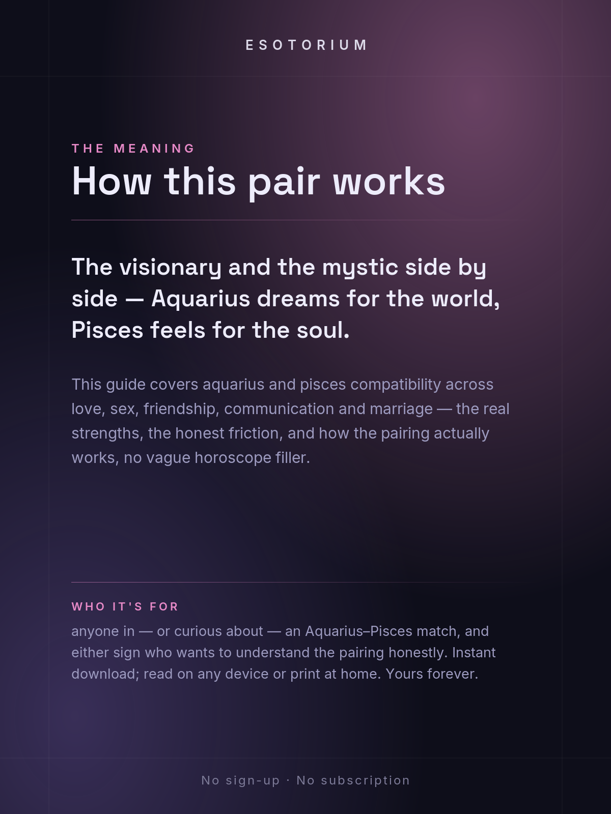 Aquarius and Pisces Compatibility — Love, Sex & Friendship — What it means