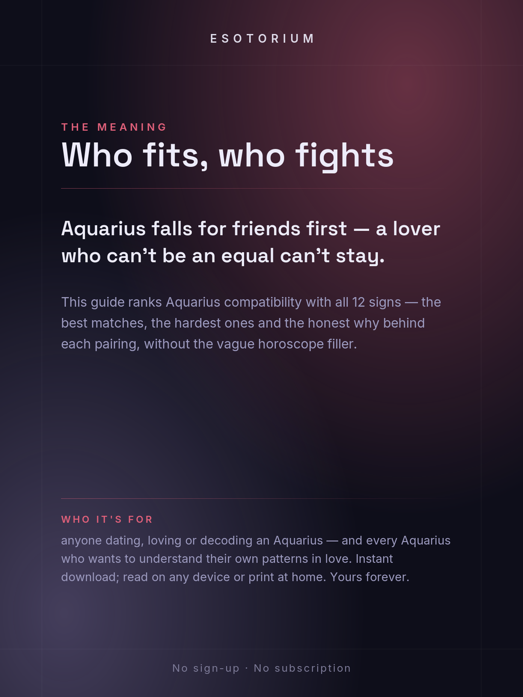 Aquarius Compatibility — Best & Worst Matches — What it means