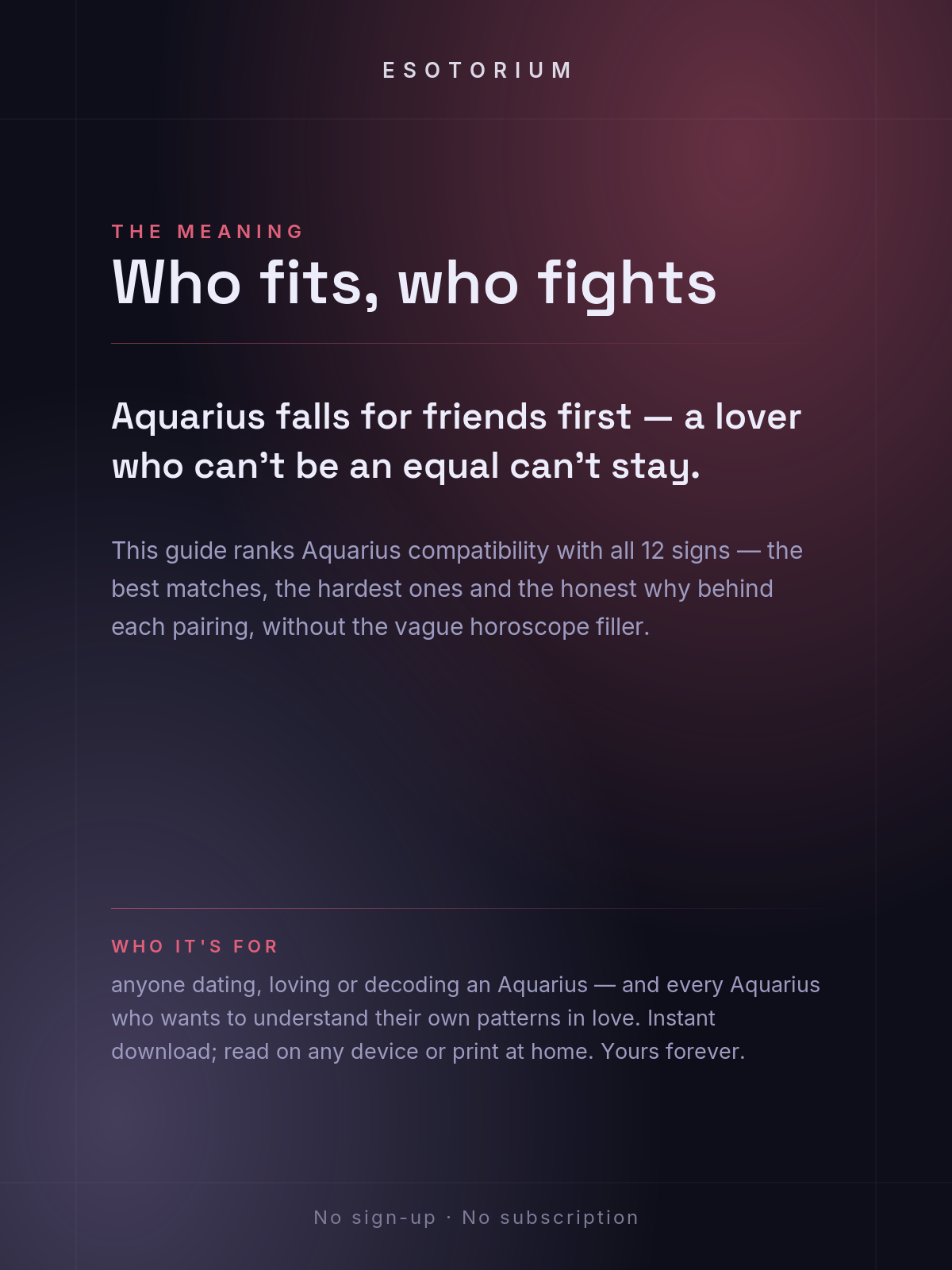 Aquarius Compatibility — Best & Worst Matches — What it means