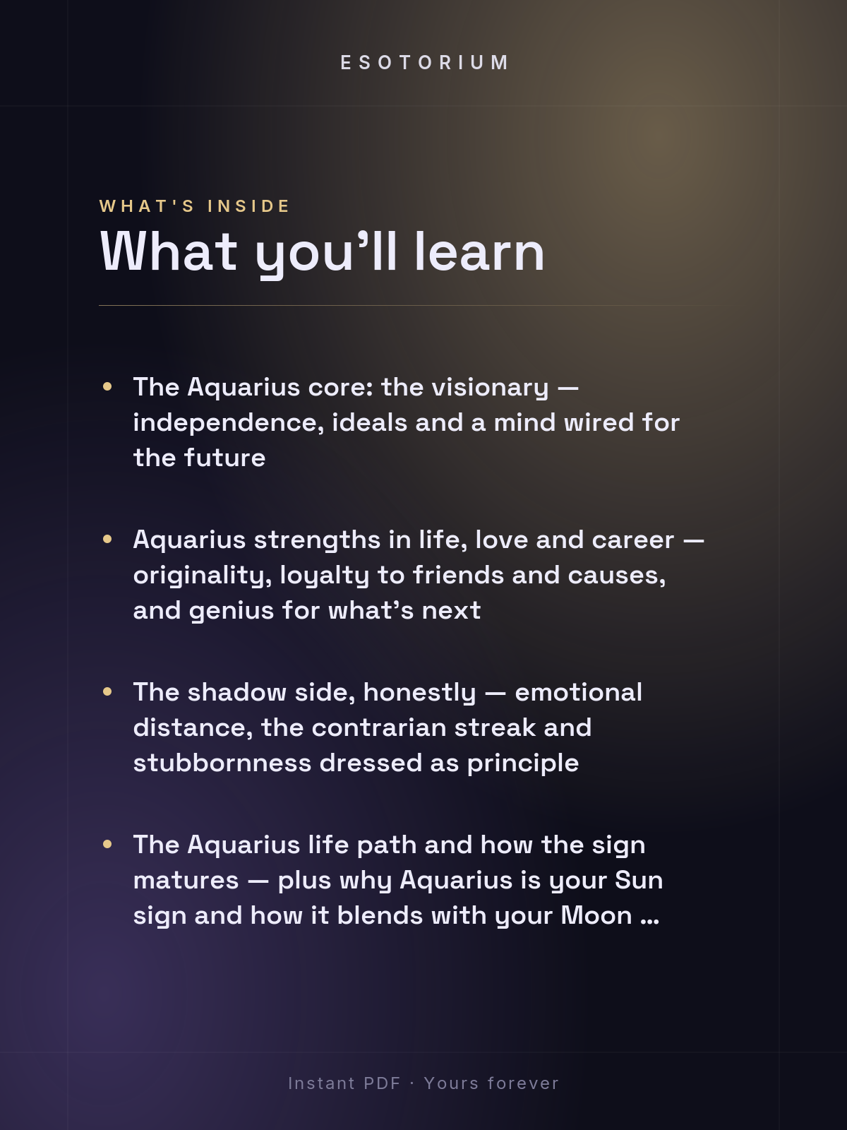 Aquarius Zodiac Sign — Complete Personality Guide — what you'll learn