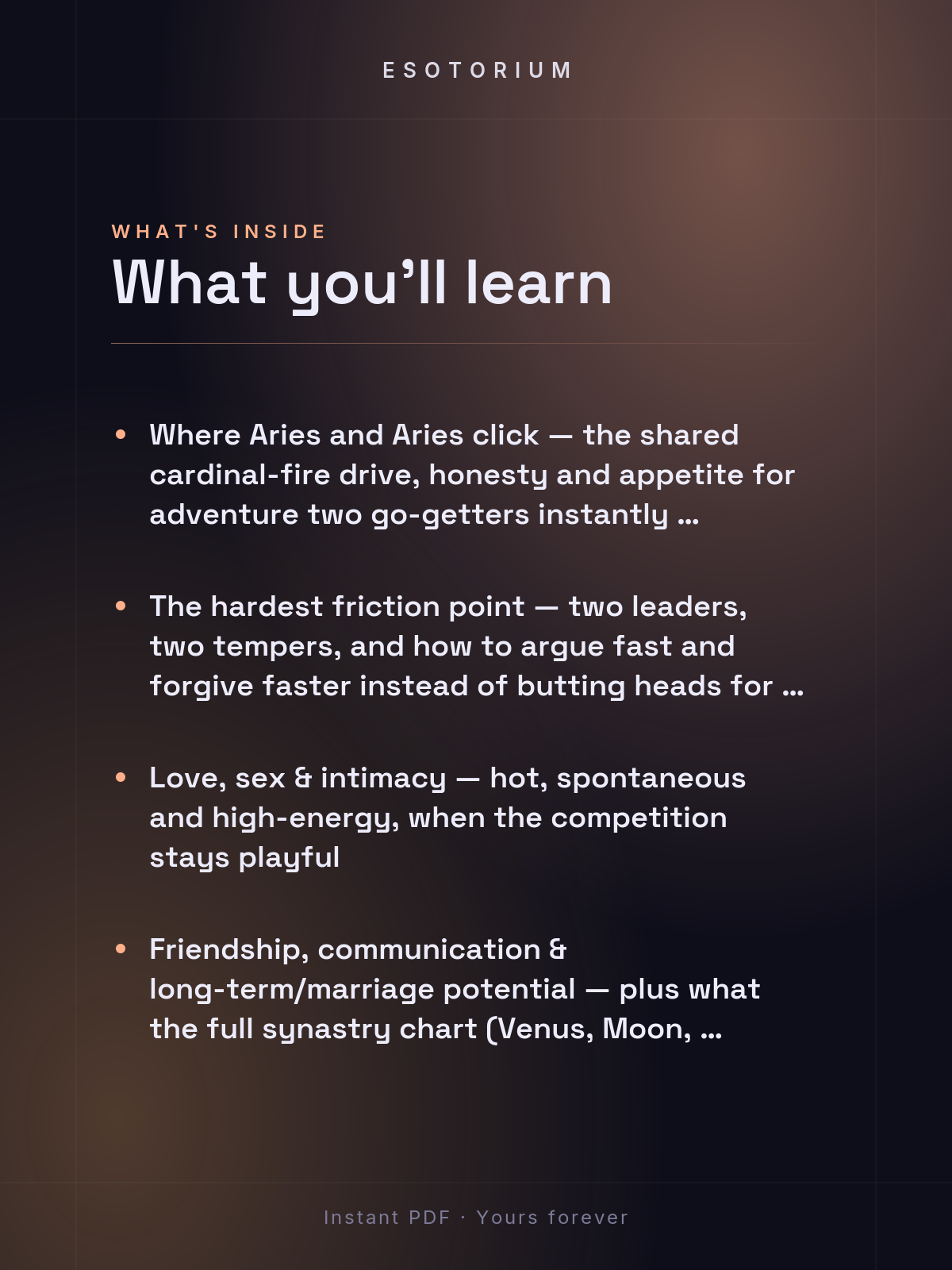 Aries and Aries Compatibility — Love, Sex & Friendship — What's inside
