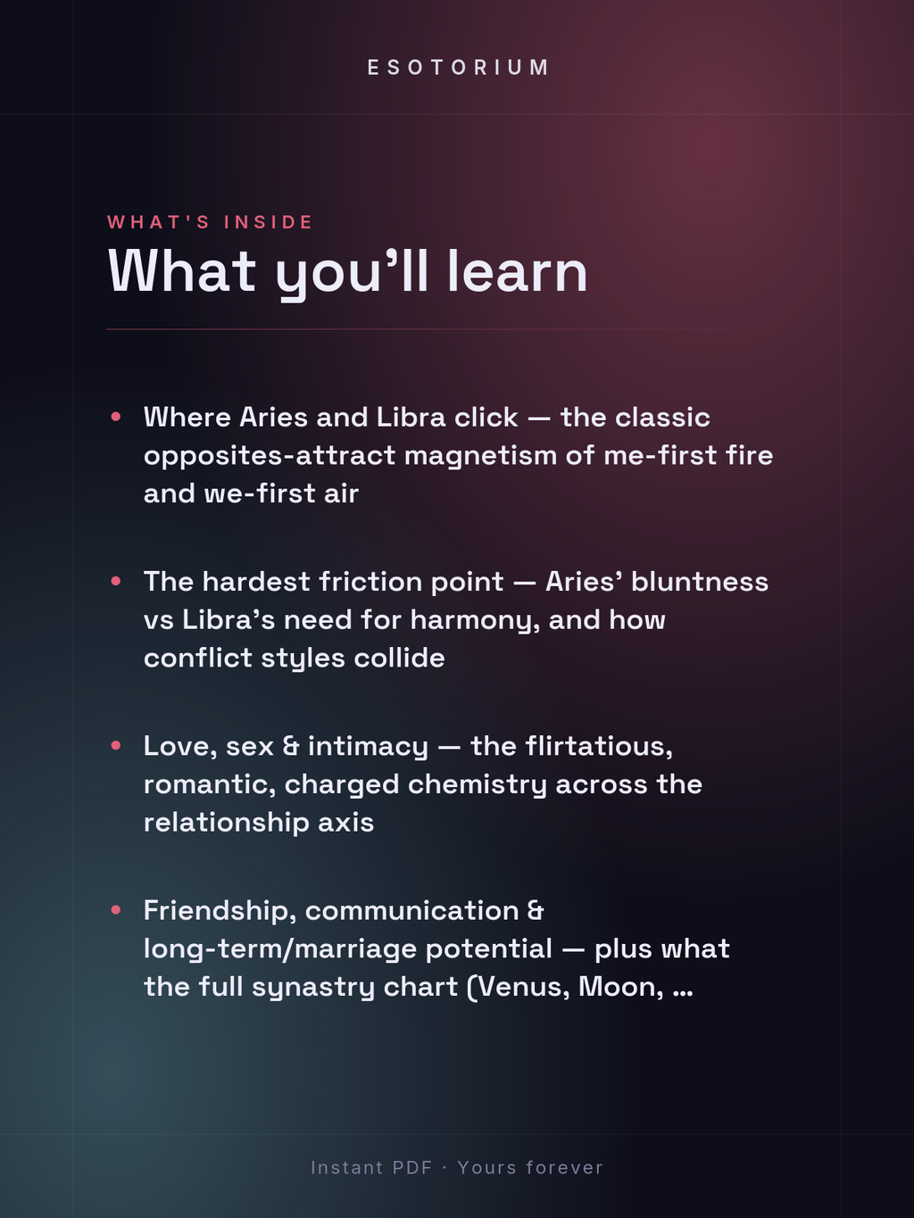 Aries and Libra Compatibility — Love, Sex & Friendship — What's inside