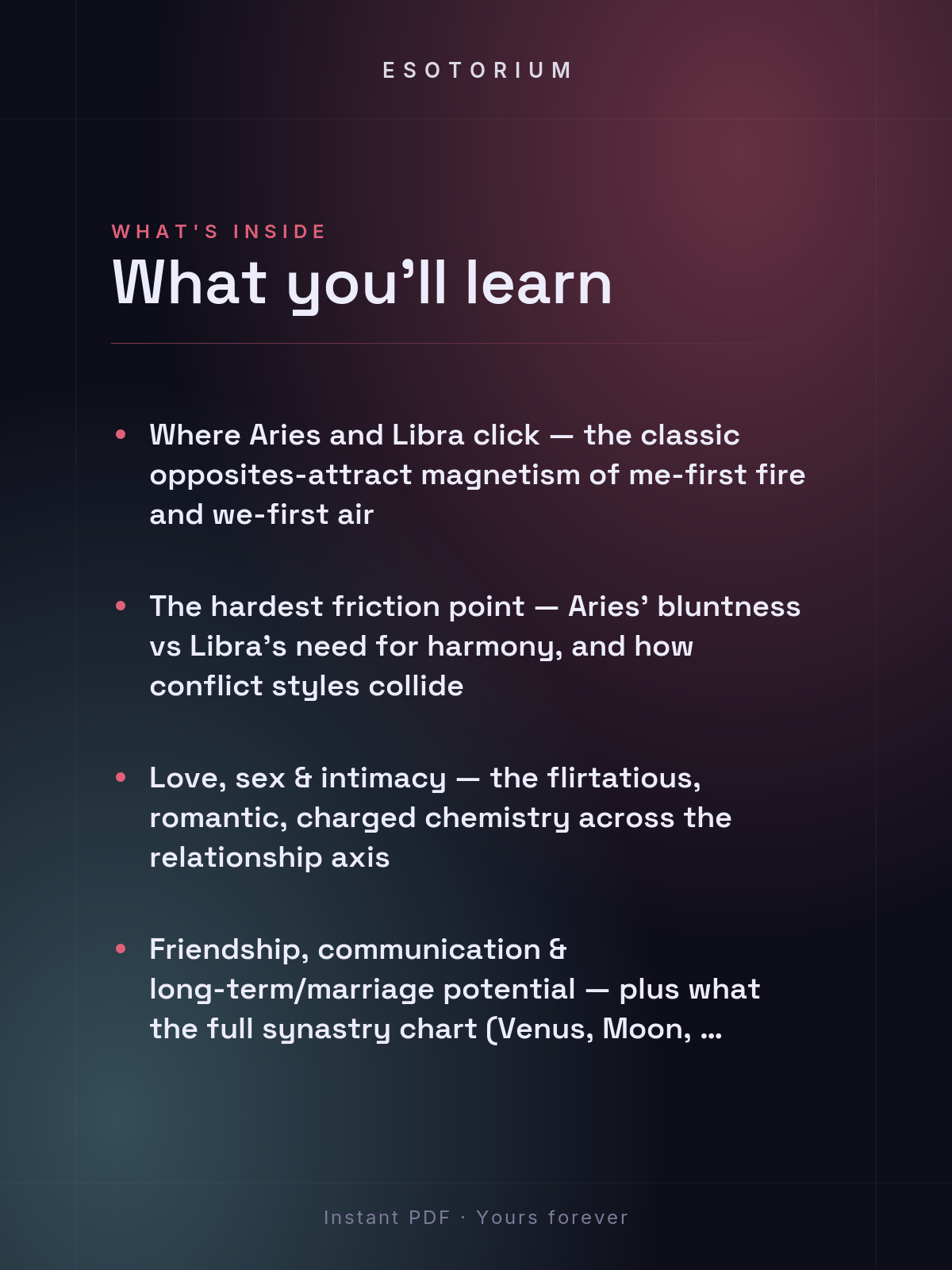 Aries and Libra Compatibility — Love, Sex & Friendship — What's inside