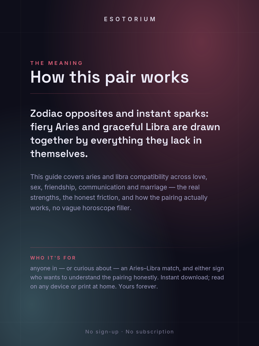 Aries and Libra Compatibility — Love, Sex & Friendship — What it means