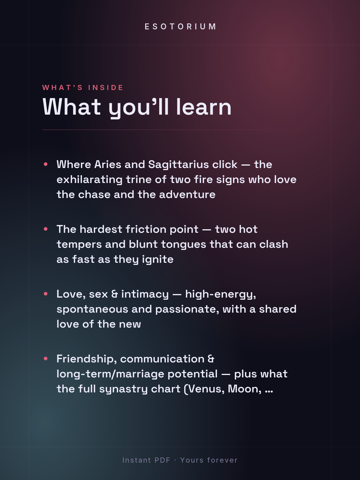 Aries and Sagittarius Compatibility — Love, Sex & Friendship — What's inside