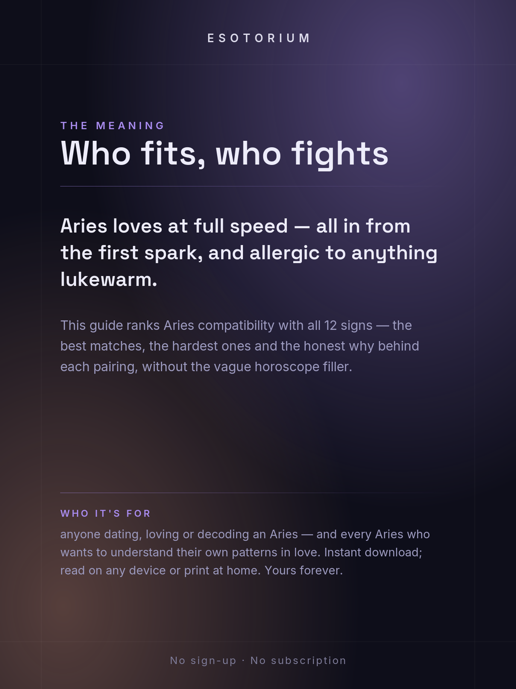 Aries Compatibility — Best & Worst Matches — What it means