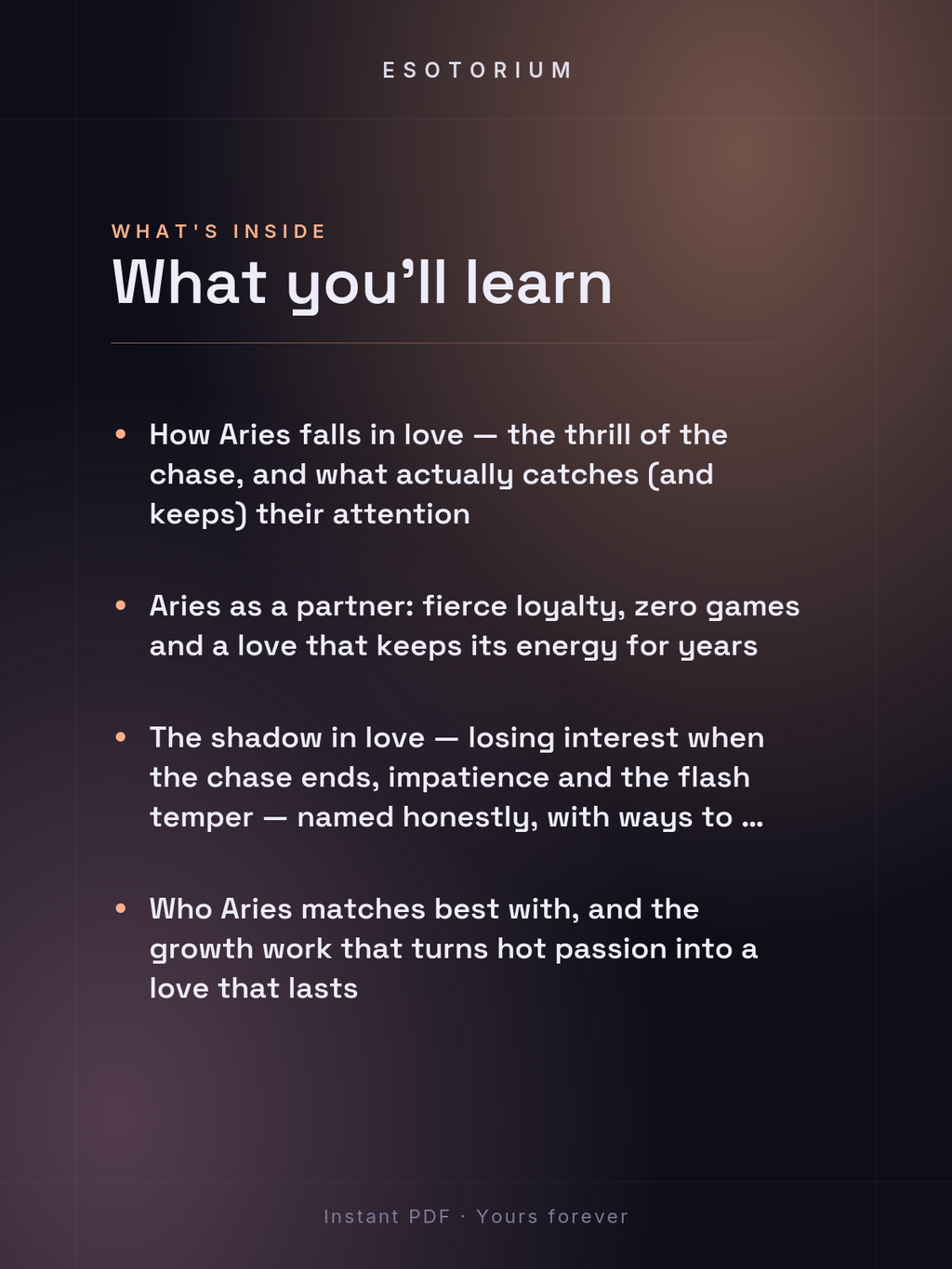 Aries in Love & Relationships — what you'll learn