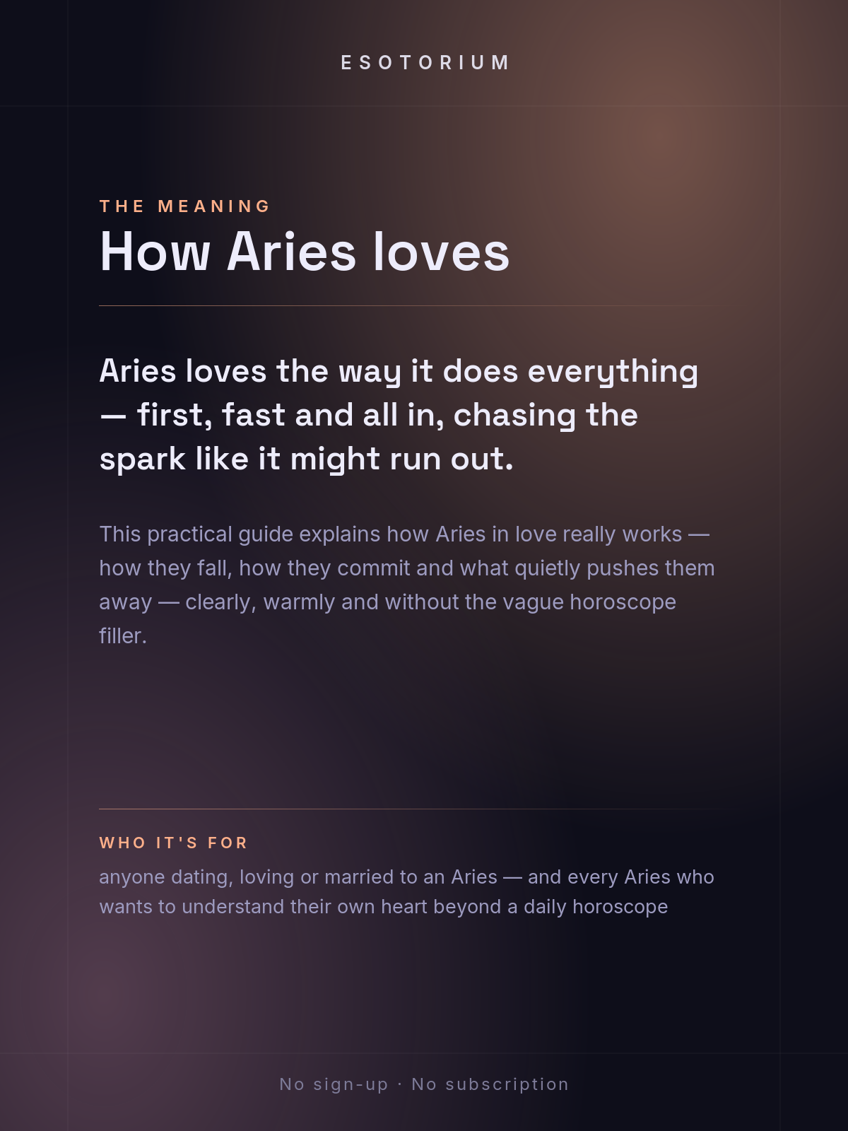 Aries in Love & Relationships — what it means
