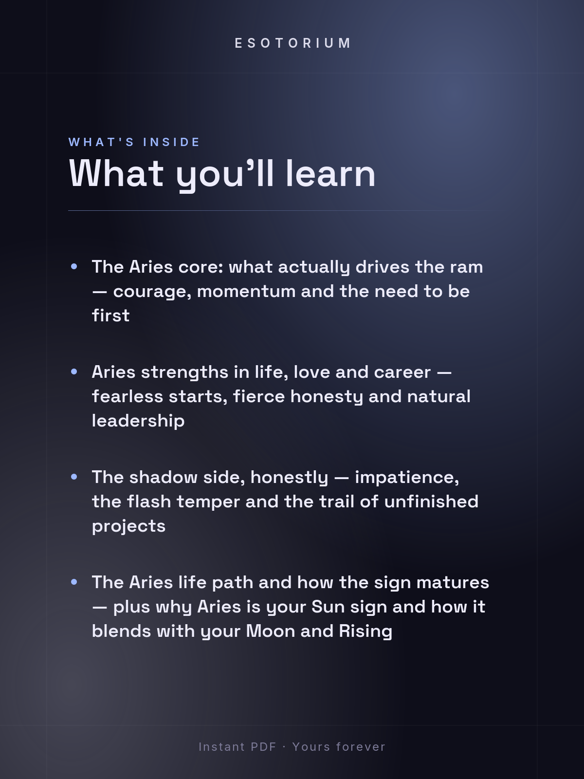 Aries Zodiac Sign — Complete Personality Guide — what you'll learn