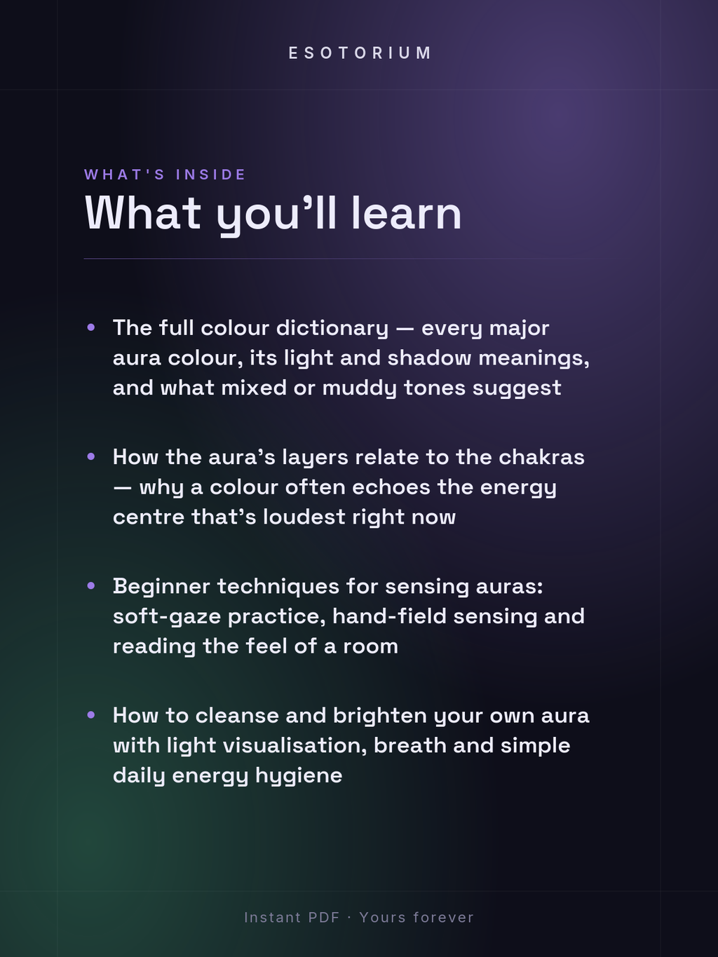 Aura Colours & Their Meanings — what you'll learn