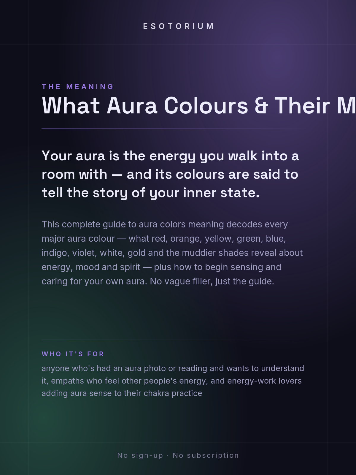 Aura Colours & Their Meanings — what it means