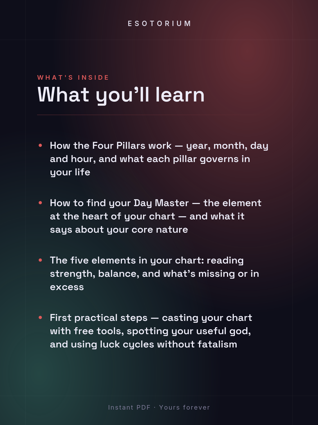 BaZi for Beginners — Read Your Four Pillars — what you'll learn