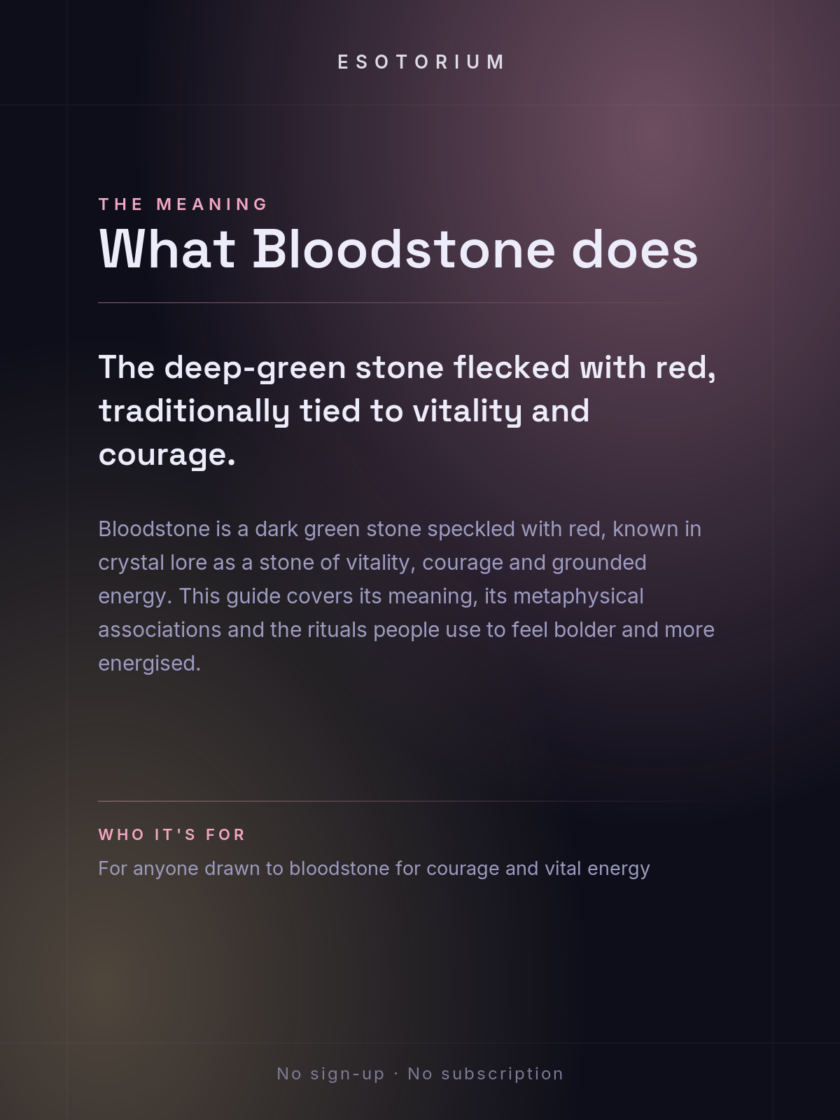 Bloodstone — Meaning, Uses & Healing Properties — what it means
