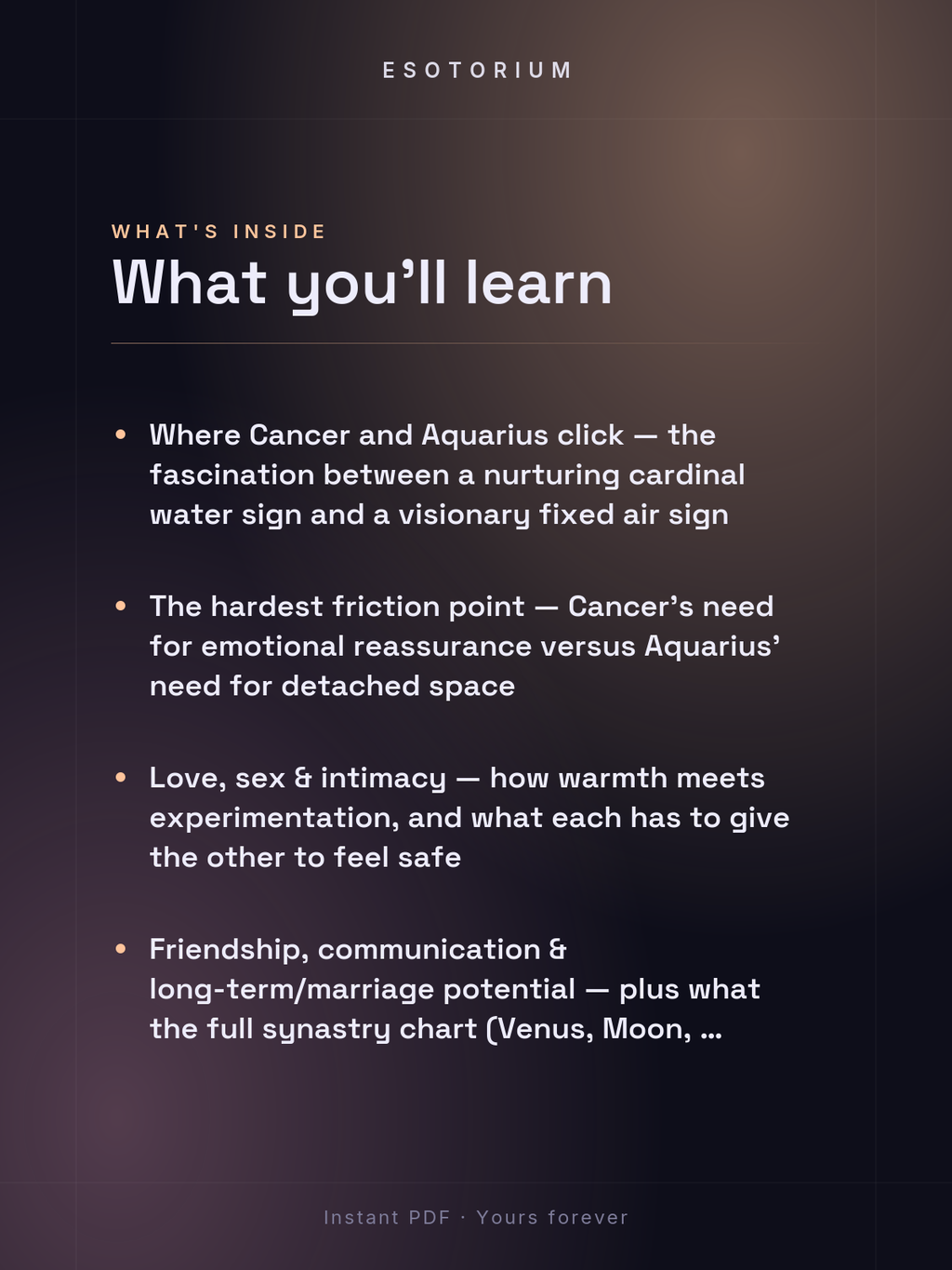 Cancer and Aquarius Compatibility — Love, Sex & Friendship — What's inside