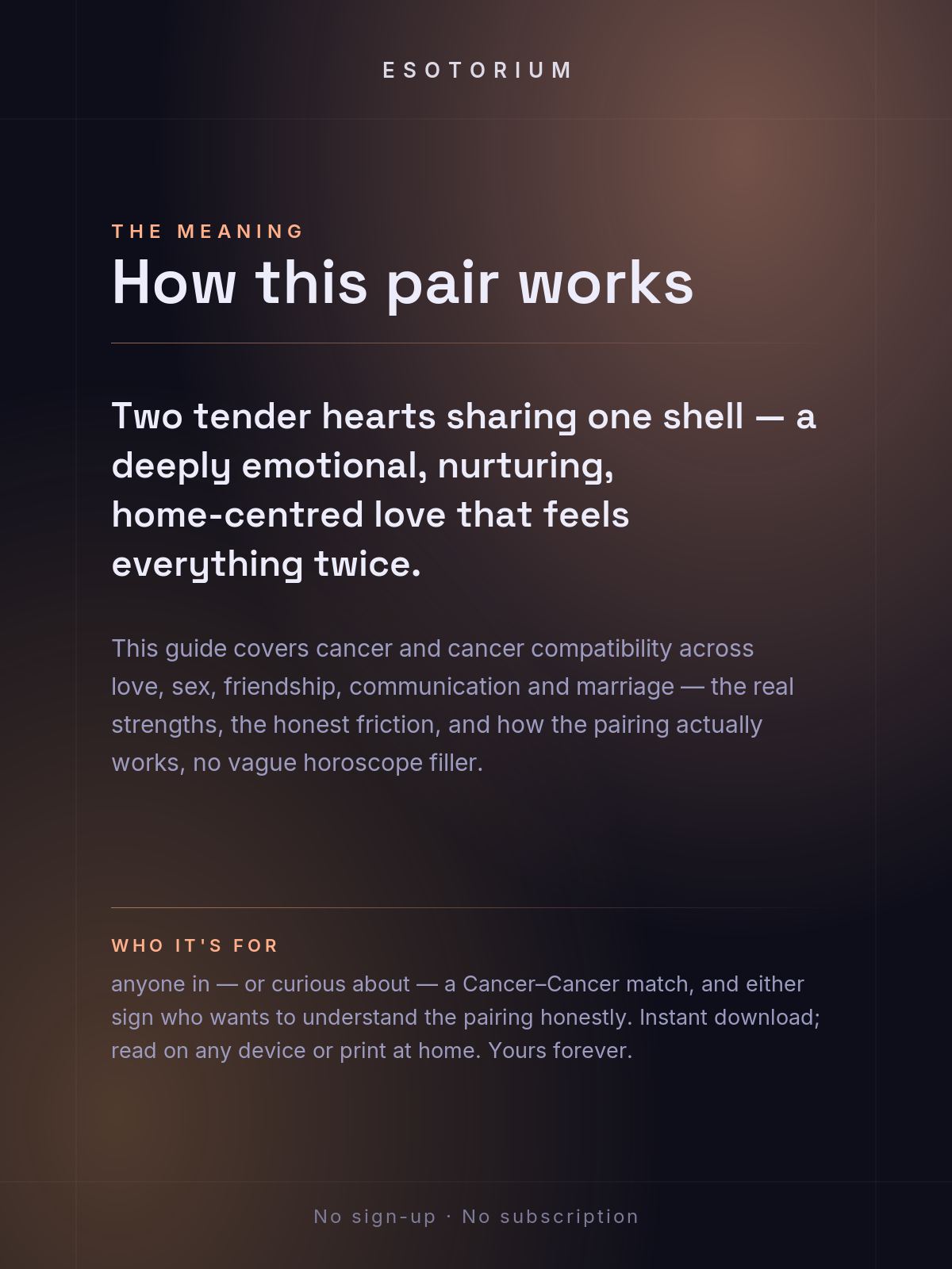 Cancer and Cancer Compatibility — Love, Sex & Friendship — What it means