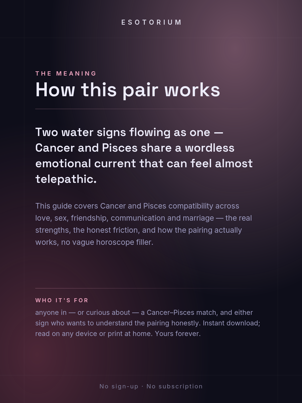 Cancer and Pisces Compatibility — Love, Sex & Friendship — What it means