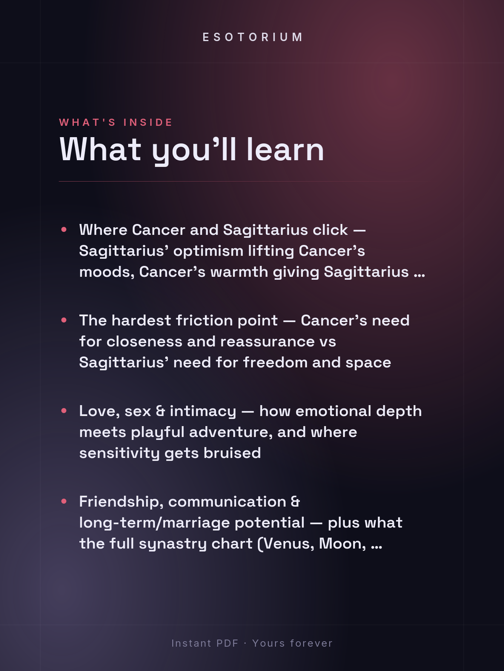 Cancer and Sagittarius Compatibility — Love, Sex & Friendship — What's inside