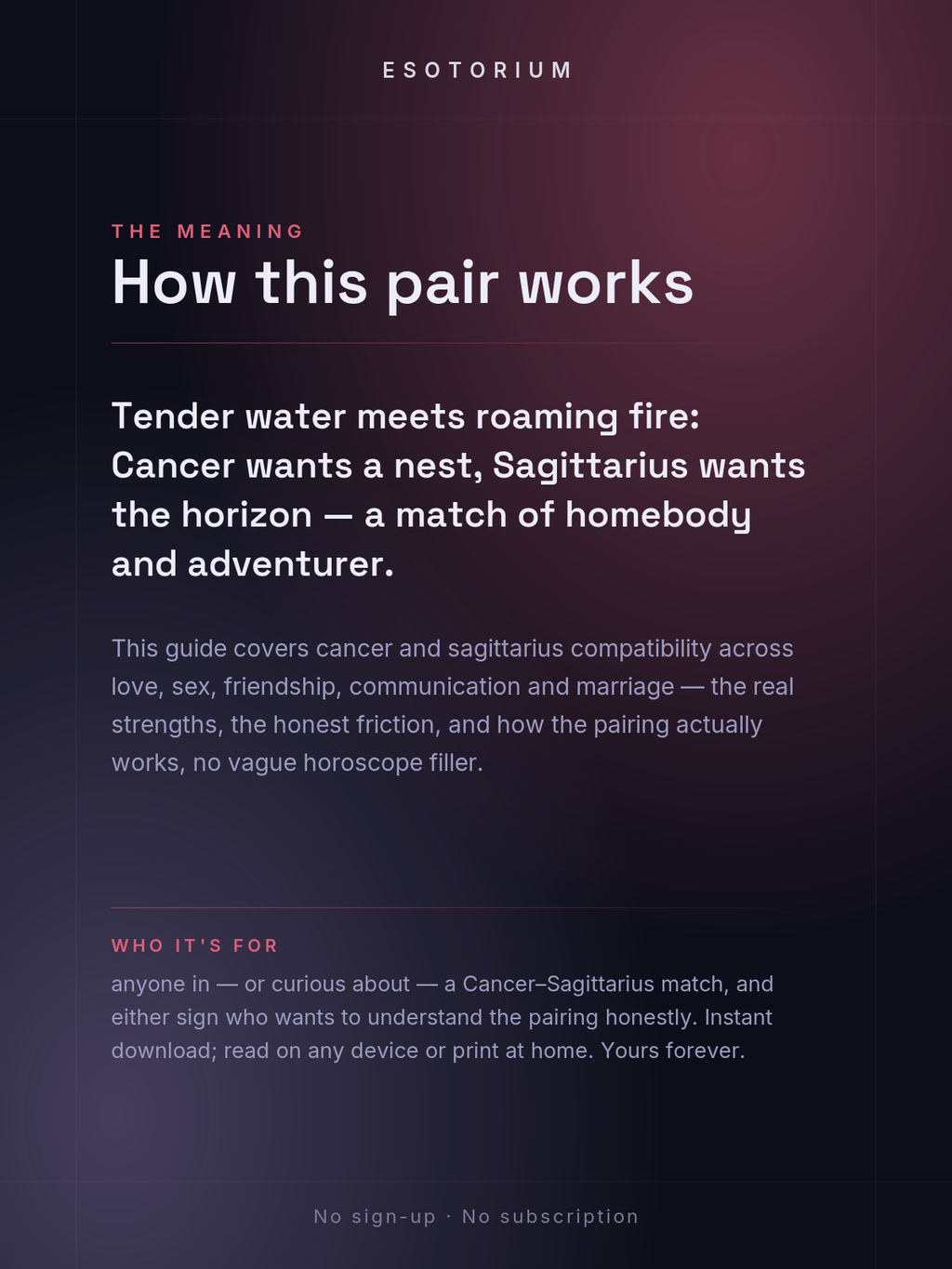 Cancer and Sagittarius Compatibility — Love, Sex & Friendship — What it means