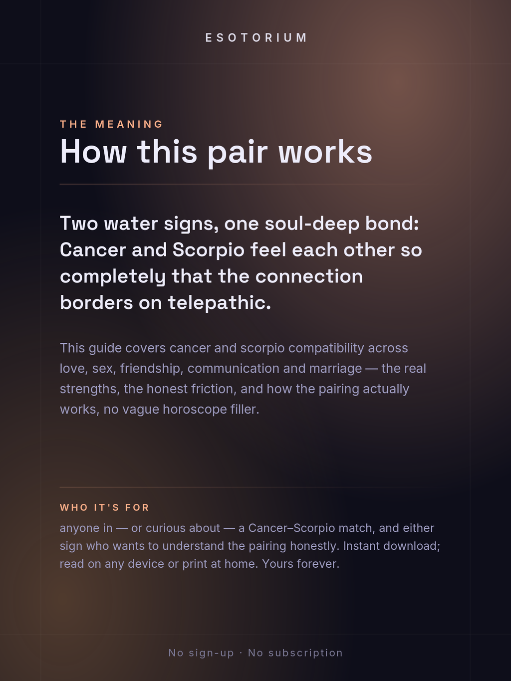 Cancer and Scorpio Compatibility — Love, Sex & Friendship — What it means