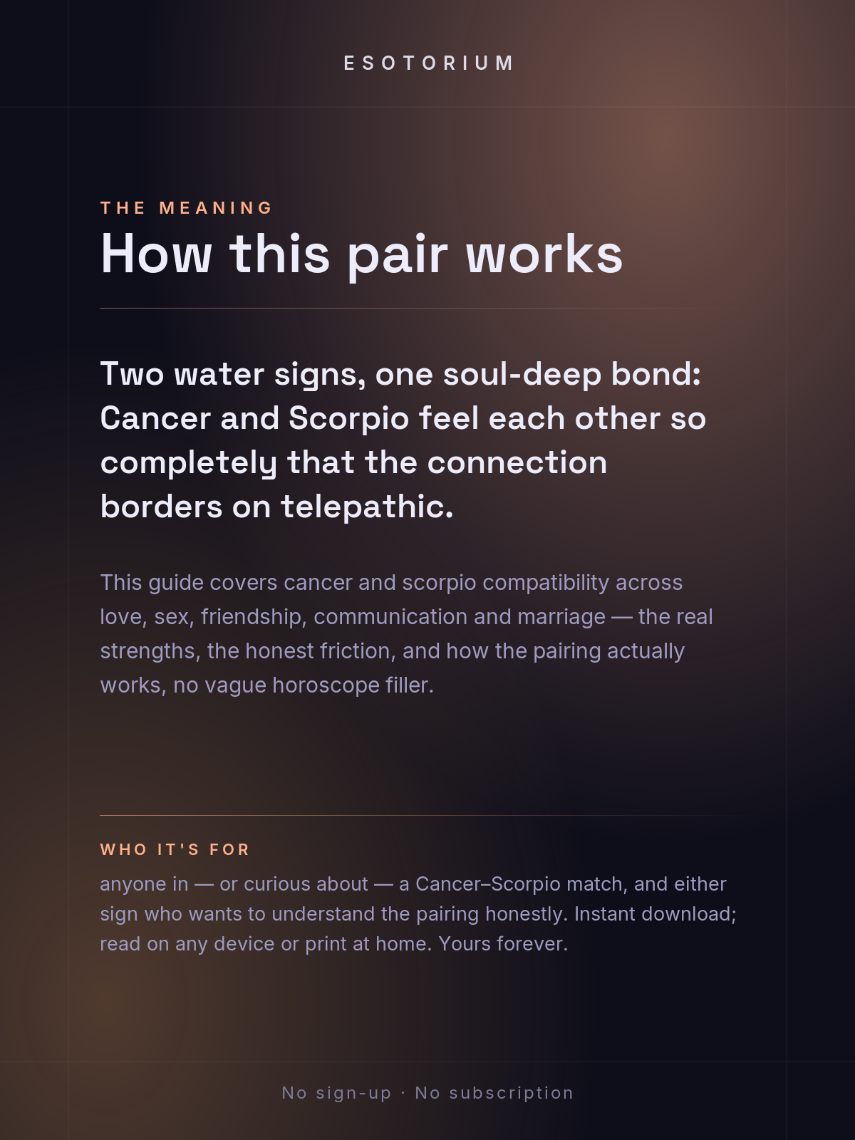 Cancer and Scorpio Compatibility — Love, Sex & Friendship — What it means