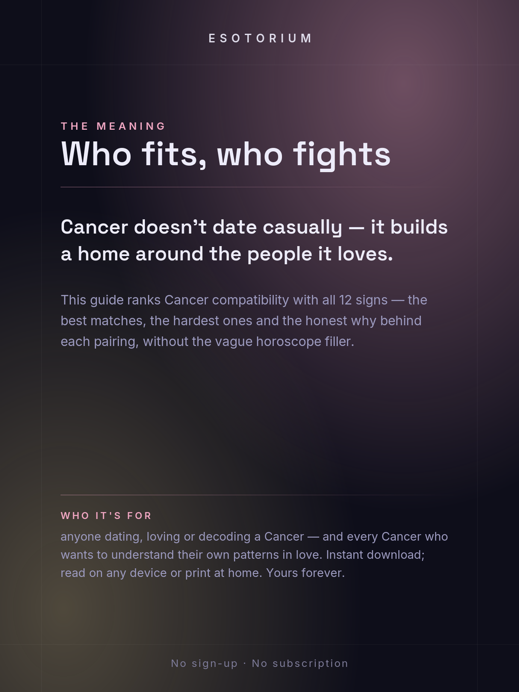 Cancer Compatibility — Best & Worst Matches — What it means