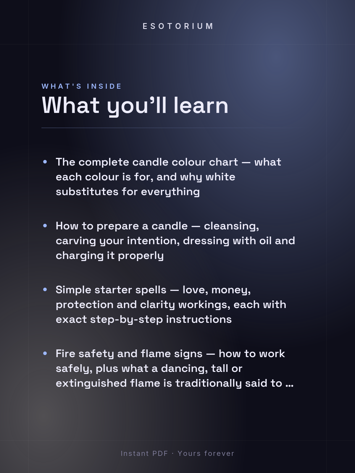Candle Magic for Beginners — Colours & Spells — what you'll learn