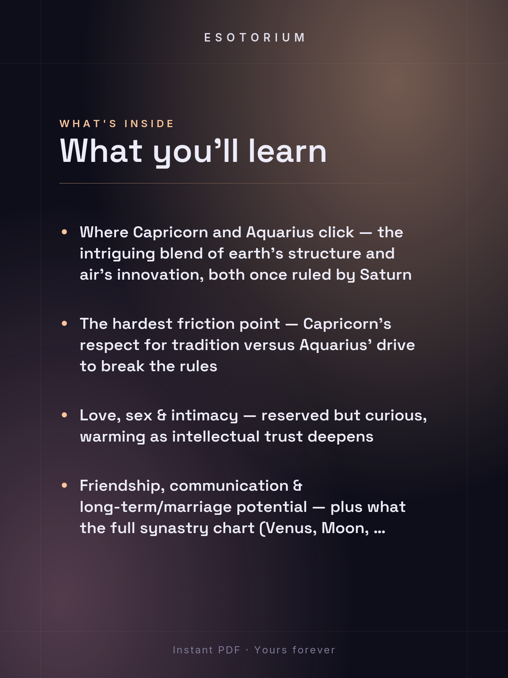 Capricorn and Aquarius Compatibility — Love, Sex & Friendship — What's inside