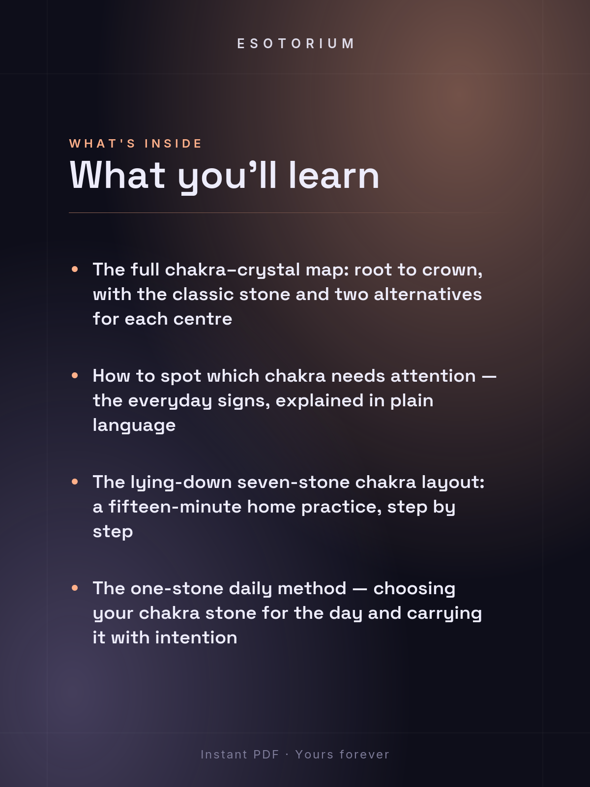 Crystals & Chakras — The Pairing Guide — what you'll learn