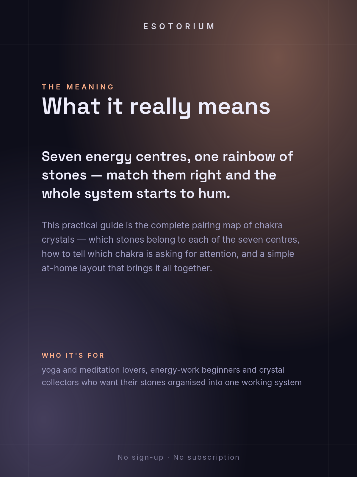 Crystals & Chakras — The Pairing Guide — what it means
