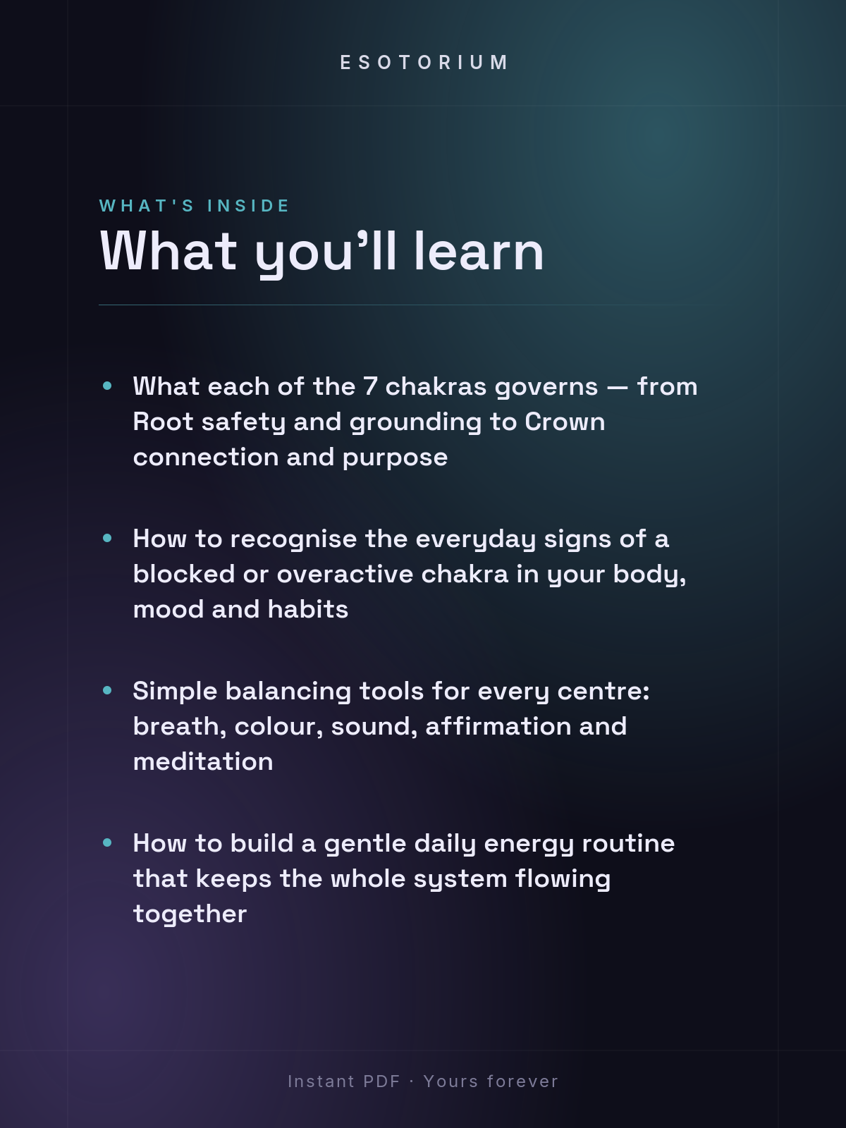 Chakras for Beginners — Balance Your Energy System — what you'll learn